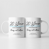 Thumbnail 4 - Pair of Personalised Classy 20 Year Anniversary Mugs