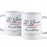 Thumbnail 9 - Pair of Personalised Classy 20 Year Anniversary Mugs