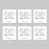 Thumbnail 2 - Pair of Personalised Classy 25 Year Anniversary Mugs
