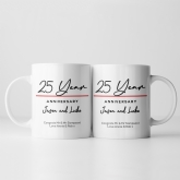 Thumbnail 5 - Pair of Personalised Classy 25 Year Anniversary Mugs