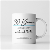 Thumbnail 3 - Pair of Personalised Classy 30th Anniversary Year Mugs