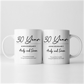 Thumbnail 7 - Pair of Personalised Classy 30th Anniversary Year Mugs