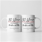 Thumbnail 9 - Pair of Personalised Classy 30th Anniversary Year Mugs