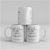 Thumbnail 10 - Pair of Personalised Classy 40th Anniversary Year Mugs