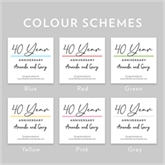 Thumbnail 2 - Pair of Personalised Classy 40th Anniversary Year Mugs