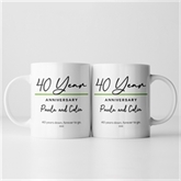 Thumbnail 5 - Pair of Personalised Classy 40th Anniversary Year Mugs