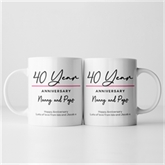 Thumbnail 6 - Pair of Personalised Classy 40th Anniversary Year Mugs