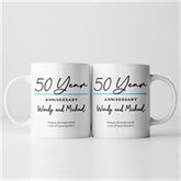 Thumbnail 6 - Pair of Personalised Classy 50th Anniversary Year Mugs