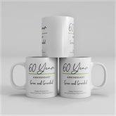 Thumbnail 10 - Pair of Personalised Classy 60th Anniversary Year Mugs