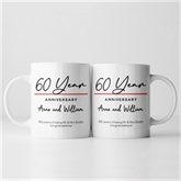 Thumbnail 4 - Pair of Personalised Classy 60th Anniversary Year Mugs
