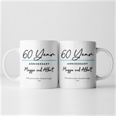 Thumbnail 6 - Pair of Personalised Classy 60th Anniversary Year Mugs