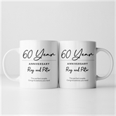 Thumbnail 7 - Pair of Personalised Classy 60th Anniversary Year Mugs