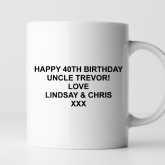 Thumbnail 3 - Personalised Zone Ends 40th Birthday Mug