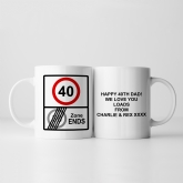 Thumbnail 4 - Personalised Zone Ends 40th Birthday Mug