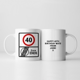 Thumbnail 5 - Personalised Zone Ends 40th Birthday Mug