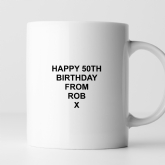 Thumbnail 3 - Personalised Zone Ends 50th Birthday Mug