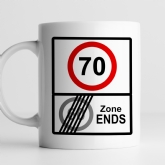 Thumbnail 2 - Personalised Zone Ends 70th Birthday Mug