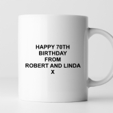 Thumbnail 3 - Personalised Zone Ends 70th Birthday Mug