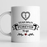 Thumbnail 2 - Personalised 1 Year Down Forever to Go Mug