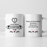 Thumbnail 5 - Personalised 1 Year Down Forever to Go Mug