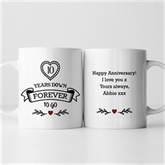 Thumbnail 3 - Personalised 10 Years Down Forever to Go Mug