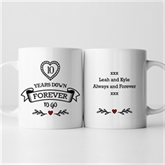 Thumbnail 4 - Personalised 10 Years Down Forever to Go Mug
