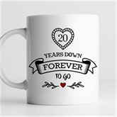 Thumbnail 2 - Personalised 20 Years Down Forever to Go Mug