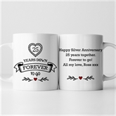 Thumbnail 5 - Personalised 25 Years Down Forever to Go Mug