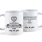 Thumbnail 7 - Personalised 25 Years Down Forever to Go Mug