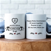 Thumbnail 1 - Personalised 40 Years Down Forever to Go Mug