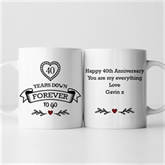 Thumbnail 3 - Personalised 40 Years Down Forever to Go Mug