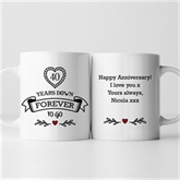 Thumbnail 4 - Personalised 40 Years Down Forever to Go Mug