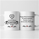 Thumbnail 5 - Personalised 40 Years Down Forever to Go Mug
