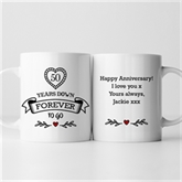 Thumbnail 4 - Personalised 50 Years Down Forever to Go Mug