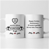 Thumbnail 5 - Personalised 50 Years Down Forever to Go Mug