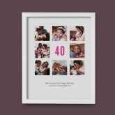 Thumbnail 2 - Personalised 40th Birthday Photo Prints
