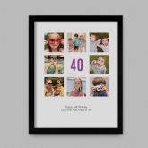 Thumbnail 5 - Personalised 40th Birthday Photo Prints