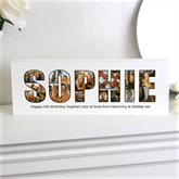 Thumbnail 3 - Personalised Photo Name Wooden Mantel Block