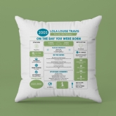 Thumbnail 6 - Personalised The Day You Were Born - 21st Birthday Cushion