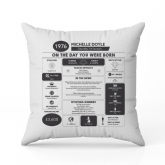 Thumbnail 12 - Personalised The Day You Were Born - 50th Birthday Cushion