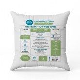 Thumbnail 12 - Personalised The Day You Were Born - 70th Birthday Cushion
