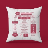 Thumbnail 11 - Personalised The Day You Were Born - 80th Birthday Cushion