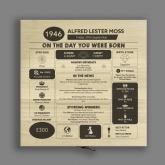 Thumbnail 5 - Personalised The Day You Were Born - 80th Birthday Keepsake Box