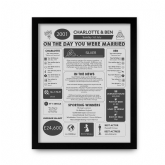 Thumbnail 11 - Personalised 25th Anniversary (Silver) Wedding Chart Framed Print