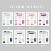 Thumbnail 2 - Personalised 35th Anniversary (Coral) Wedding Chart Framed Print