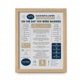 Thumbnail 12 - Personalised 50th Anniversary (Golden) Wedding Day Chart Framed Print