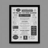 Thumbnail 8 - Personalised 50th Anniversary (Golden) Wedding Day Chart Framed Print