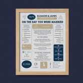 Thumbnail 5 - Our Wedding Day Chart Personalised Framed Print