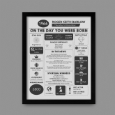 Thumbnail 8 - Framed Personalised The Day You Were Born - 60th Birthday Print