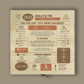 Thumbnail 4 - Personalised (1st) Wedding Anniversary (Paper) - Day You Were Married Chart Keepsake Box